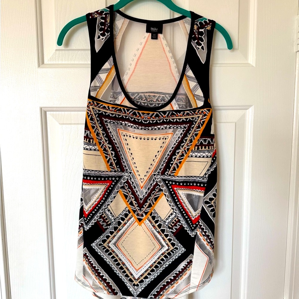 Mossimo Supply Co Black and White Graphic Tank Top